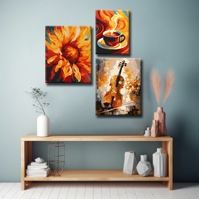 3-teilige Stillleben Motive Hochwertige GaleriewandKunst für Ihr Zuhause
