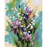 Malen nach Zahlen Maiglöckchen und Iris