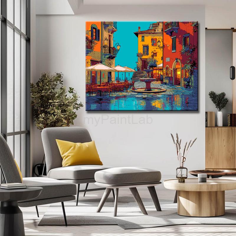 Painting by Numbers Old Town View