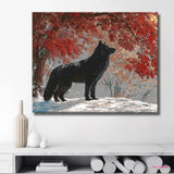 Malen nach Zahlen Tiere wolf im schnee