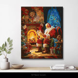 Malen nach Zahlen WeihnachstMann am Kamin