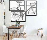 Malen nach Zahlen Fahrrad Rennrad schwarzweiss Sitz