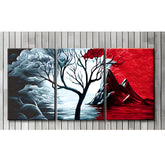 Malen nach Zahlen Triptychon fantasy kahler baum