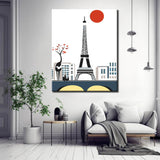 Malen nach Zahlen Paris Eiffelturm Kunst Illustration