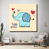 Malen nach Zahlen Comic Elefant
