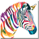 Malen nach Zahlen Zebra bunt