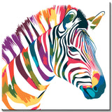 Malen nach Zahlen Zebra bunt