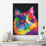Malen nach Zahlen Katze Portrait Tiere TierKunst