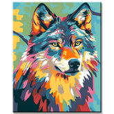 Malen nach Zahlen Wolf Tier Moderne TierKunst