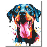 Malen nach Zahlen Hund Dogge Moderne TierKunst