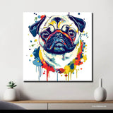 Malen nach Zahlen Hund Mops Portraits Moderne TierKunst