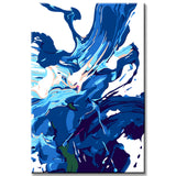 Malen nach Zahlen Abstrakte Kunst Blaue Linie III