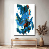 Malen nach Zahlen Abstrakt Blaue Fusion I
