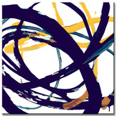 Malen nach Zahlen Moderne Kunst Striche Marineblau und Gold II