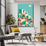Malen nach Zahlen Kunst Minimalismus Haus mit Pool