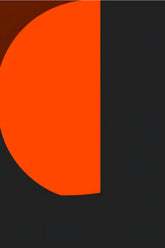 Malen nach Zahlen Kunst Minimalismus Schwarze Orange Formen III
