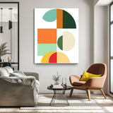 Malen nach Zahlen Kunst Abstrakte Malerei Geometrie Viertel Kreise