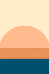 Malen nach Zahlen Kunst Minimalismus Sonnenuntergang Meer