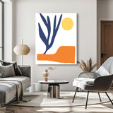 Malen nach Zahlen Kunst Minimalismus Pflanze in der Wüste
