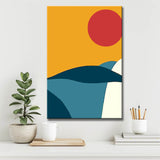 Malen nach Zahlen Minimalismus Landschaft Sonne