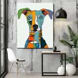 Malen nach Zahlen Graffiti Kunst Hund I