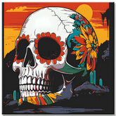 Malen nach Zahlen Totenkopf - Mexico