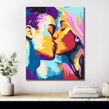Malen nach Zahlen Kunst Lifestyle Gesichter mit Kuss