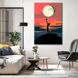 Malen nach Zahlen Kunst Lifestyle Vollmond wird von Person gehalten