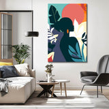 Malen nach Zahlen Tropisches Mädchen Minimalismus Kunst Stil
