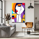 Malen nach Zahlen Geometrische Kunst Abstrakte Frau