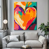 Malen nach Zahlen Buntes Herz Kunst