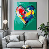 Malen nach Zahlen Buntes Pop-Art Herz