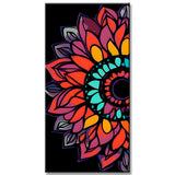 Malen nach Zahlen Rote Mandala Kunst