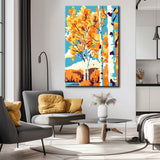 Malen nach Zahlen Kunst Herbstbaum Birke