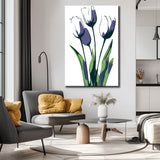 Malen nach Zahlen Kunst Natur Weisse Tulpen
