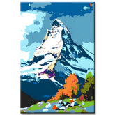 Malen nach Zahlen Berge Matterhorn