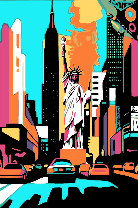 Malen nach Zahlen New York City Pop-Art