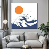 Malen nach Zahlen Kunst Minimalismus Die Welle