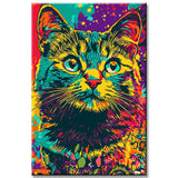 Malen nach Zahlen Katze Portrait Leuchtende Kunst