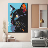 Malen nach Zahlen Schwarze Katze im Portrait