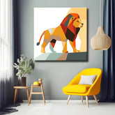 Malen nach Zahlen Polygon Löwe Kunst