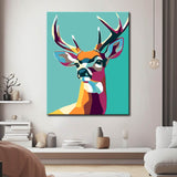 Malen nach Zahlen Polygon Art Bunter Hirsch