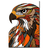 Malen nach Zahlen Grafik Tier Kunst Adler