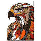 Malen nach Zahlen Grafik Tier Kunst Adler