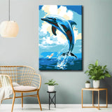 Malen nach Zahlen Springender Delphin