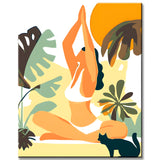 Malen nach Zahlen Abstrakte Kunst Tropisches Yoga