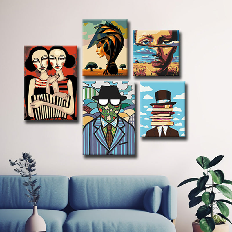 Faszinierende Surreale Motive als Galerieleinwand Exklusive WandKunst, 5-teilig