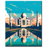 Malen nach Zahlen Indien Taj Mahal