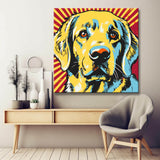 Golden Retriever - Malen nach Zahlen im Roy Lichtenstein Stil