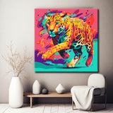 Malen nach Zahlen Leopard Abstrakt